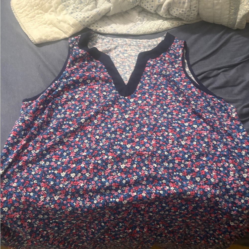 Draper James Red and White Sleeveless dress